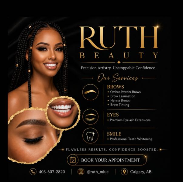 Ruth Beauty official service menu — brows, eyes, and smile